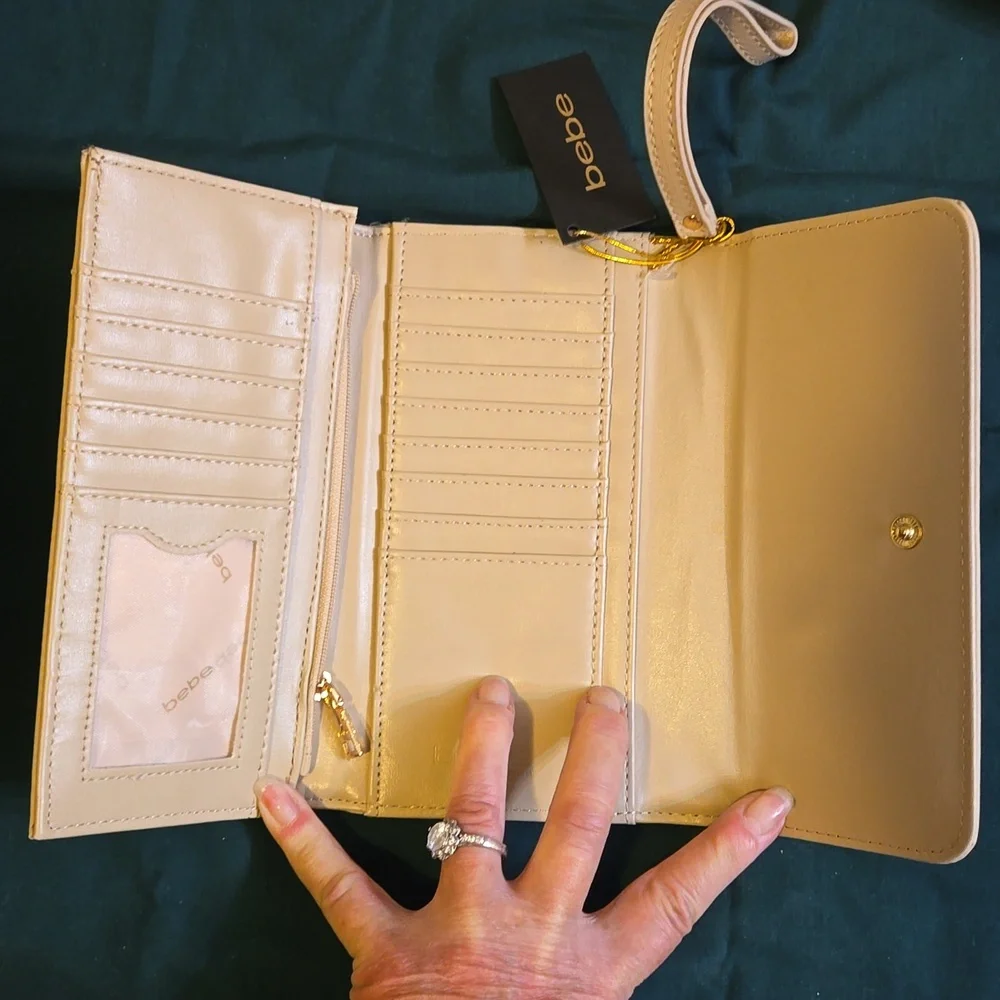 bebe Hana PU Trifold Wallet NWT
